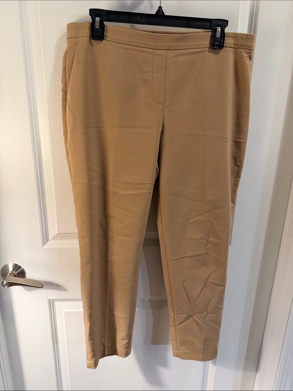 Chaus Tan Stretch Pull-On Cropped Trousers